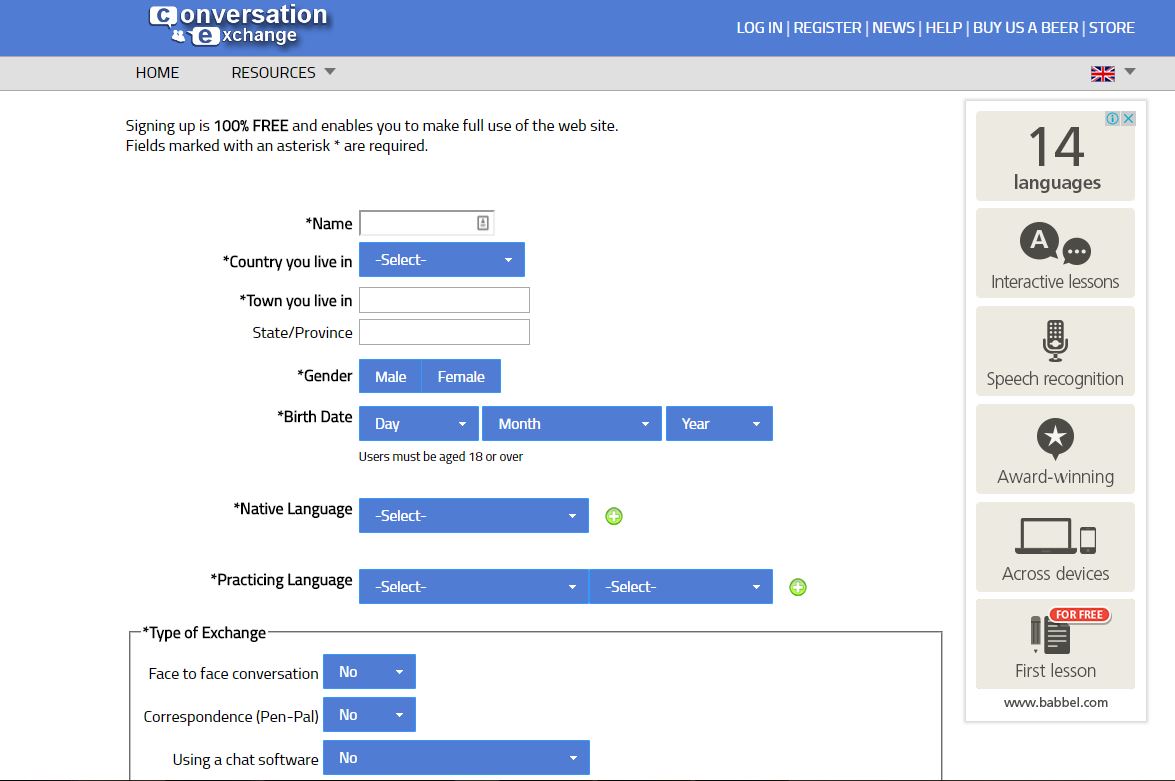 Conversation Exchange