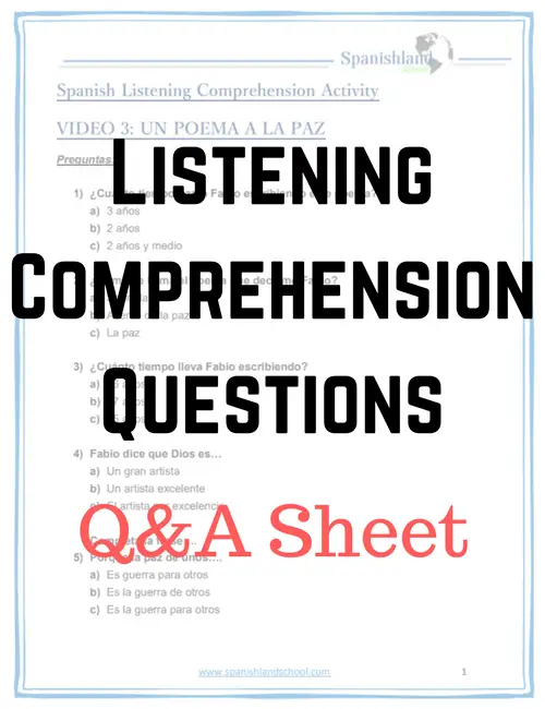 Listening Comprehension Q&A