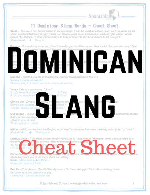 DR Slang Words