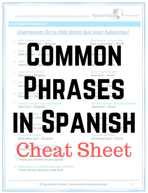 Common phrases in Spanish